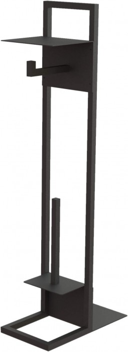 Suport hartie igienica negru freestanding Deante, Mokko