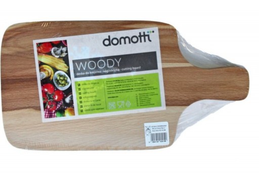 Tocator cu maner Woody, Domotti, 38x22 cm, lemn