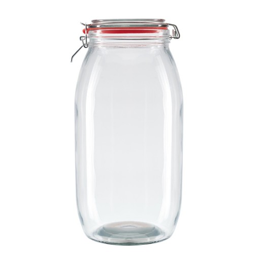 Borcan din sticla pentru depozitare, Vanora, 5L, transparent