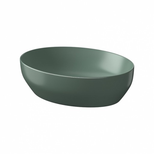 Lavoar pe blat verde mat 50 cm, oval, Cersanit Larga