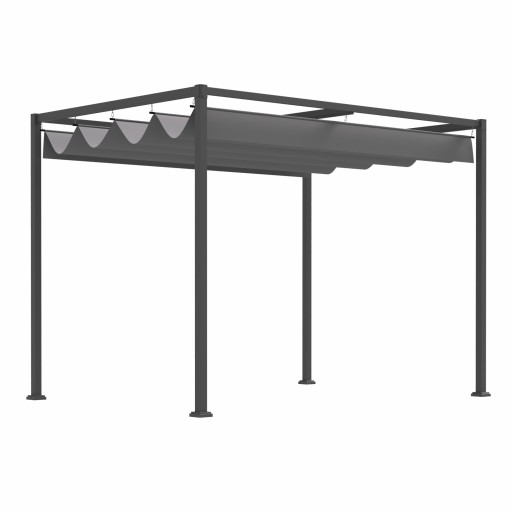 Outsunny Foisor Pergola cu Panza Glisanta pentru Exterior, 298 x 213 x 222 cm | Aosom Romania