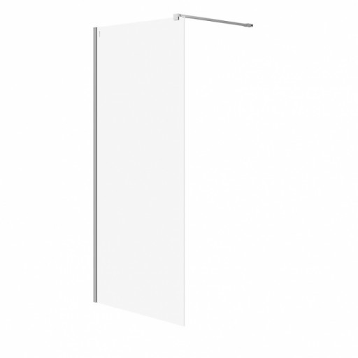 Paravan dus walk-in 90x200 cm Cersanit Mille, sticla securizata, profil crom