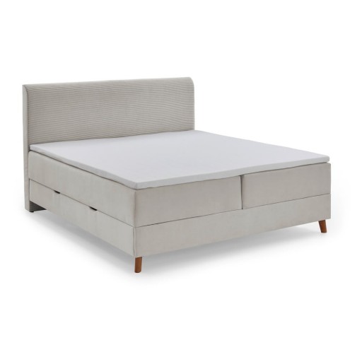 Pat boxspring bej cu spațiu de depozitare 180x200 cm Memphis - Meise Möbel