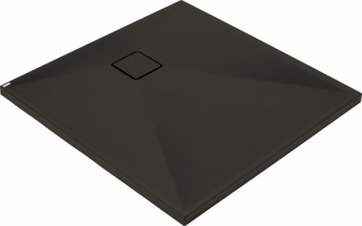 Cadita dus compozit slim patrata neagra 80x80 cm Deante Correo Square