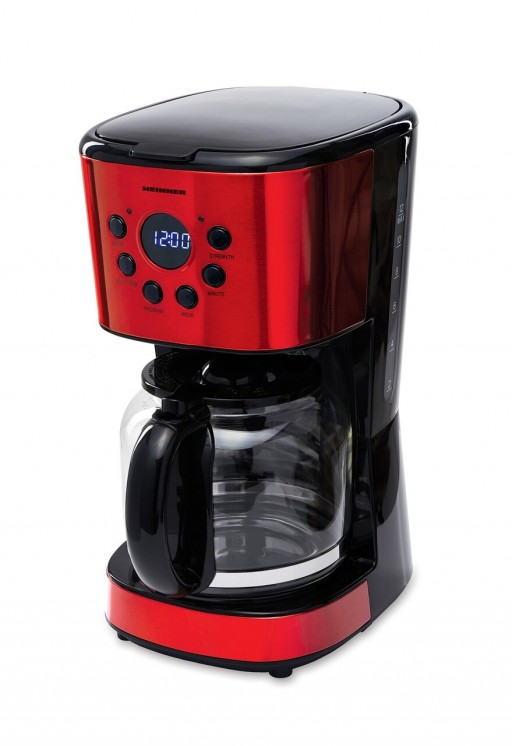 Cafetiera digitala, Heinner, 900 W, 1.5 L, rosu