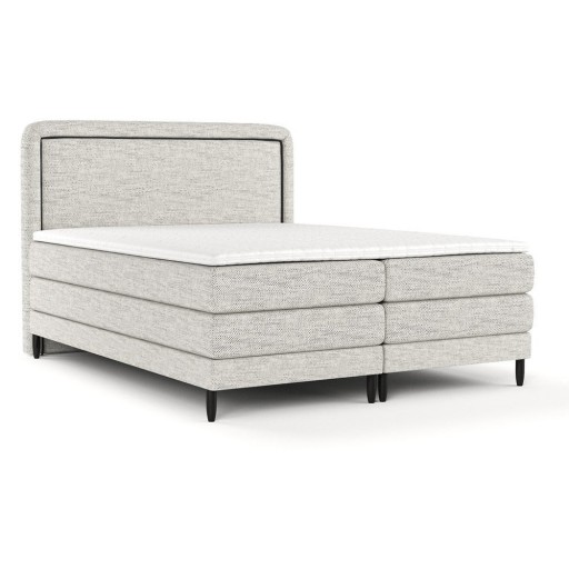 Pat boxspring gri deschis 200x200 cm Dove – Maison de Rêve