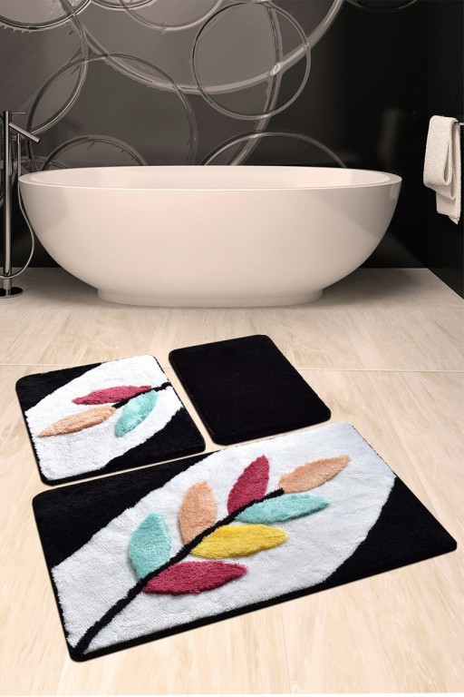 Set covoraș de baie (3 bucăți), Chilai Home, Marlow, Acril, Multicolor