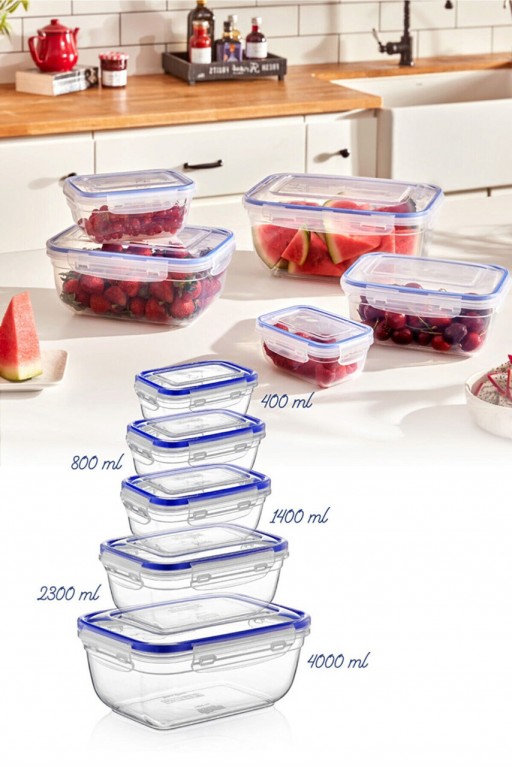 Set recipiente depozitare, Fremont, 964FRM1134, Plastic, Transparent