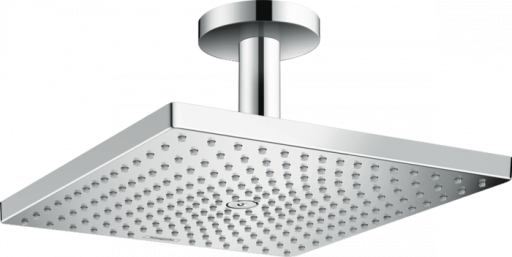 Palarie dus patrata cu brat dus vertical, culoare crom lucios Hansgrohe Raindance E 26250000