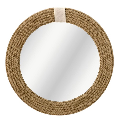 Oglinda decorativa Rope, Pakoworld, 60x60 cm, PAL melaminat, natural