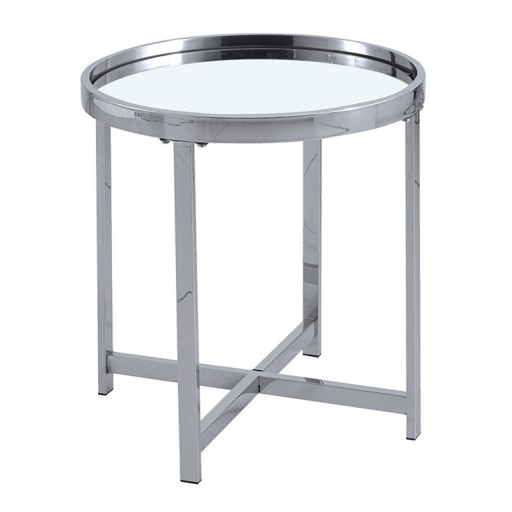 Masuta de cafea Tristan, Pakoworld, 55x55x55 cm, inox, argintiu