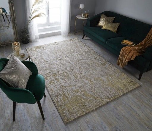 Covor Arissa Gold, Flair Rugs, 120x170 cm, polipropilena/poliester, auriu