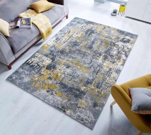 Covor Wonderlust Grey/Ochre, Flair Rugs, 160x230 cm, polipropilena, gri/ocru