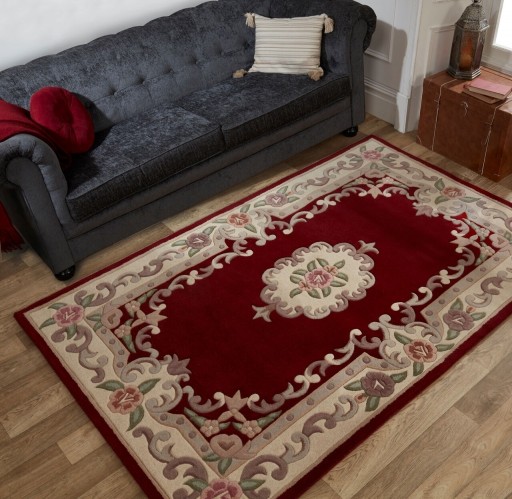 Covor Aubusson Red, Flair Rugs, 75x150 cm, lana, rosu