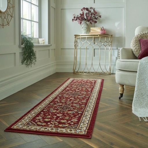 Covor Sherborne Red, Flair Rugs, 66x300 cm, polipropilena, rosu