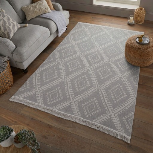 Covor Alix, Flair Rugs, 80x150 cm, bumbac, gri