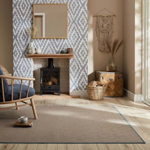 Covor Jute Diamond Blue, Flair Rugs, 120x170 cm, iuta, albastru