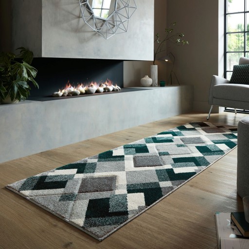 Covor Nimbus Green, Flair Rugs, 80x230 cm, polipropilena, verde