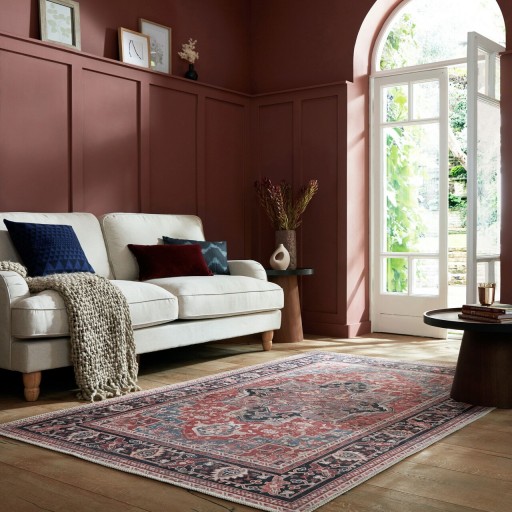 Covor Windsor Traditional Red, Flair Rugs, 80x150 cm, fibre reciclate/poliester chenille, rosu