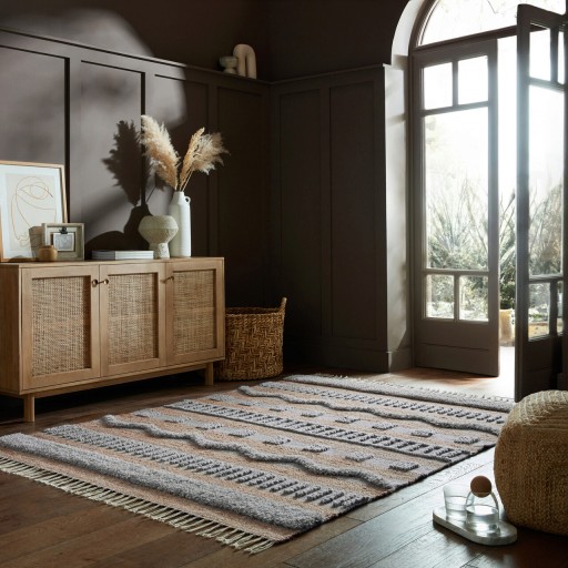 Covor Medina Jute Natural/Grey, Flair Rugs, 160x230 cm, iuta/lana, natural/gri