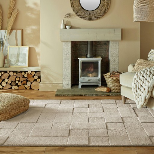 Covor Checkerboard, Flair Rugs, 160x230 cm, lana, natural