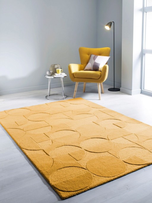 Covor Gigi Ochre, Flair Rugs, 200x290 cm, lana, ocru