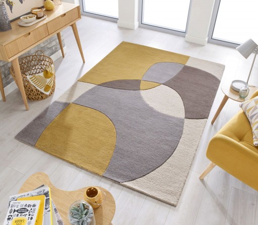 Covor Glow Ochre, Flair Rugs, 200x290 cm, lana, ocru