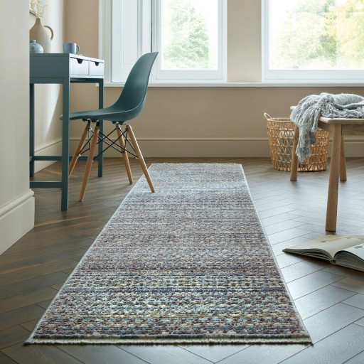 Covor Camino Blue, Flair Rugs, 60x230 cm, polipropilena, albastru