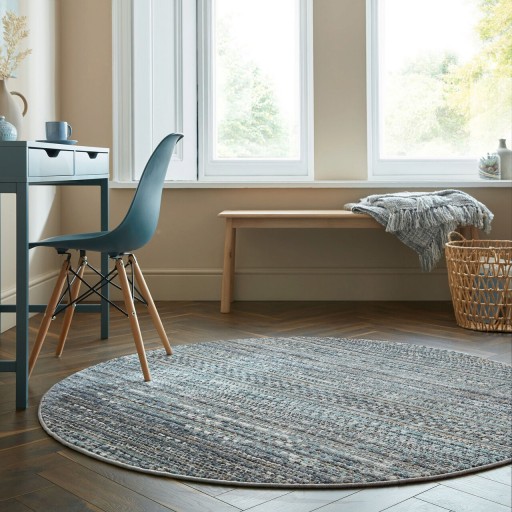 Covor Camino Blue, Flair Rugs, D160 cm, polipropilena, albastru