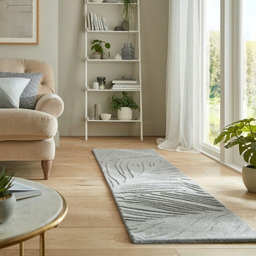 Covor Lino Leaf Grey, Flair Rugs, 60x230 cm, lana, gri