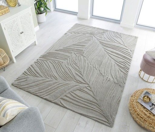 Covor Lino Leaf Grey, Flair Rugs, 160x230 cm, lana, gri