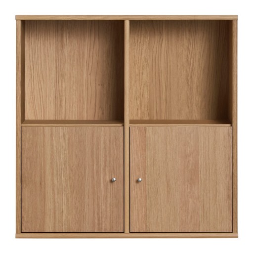 Bibliotecă în culoare naturală cu aspect de lemn de stejar suspendată 70x70 cm Mistral – Hammel Furniture