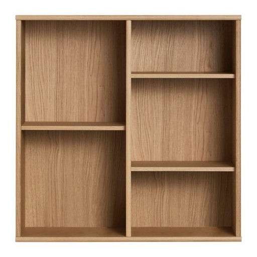 Bibliotecă în culoare naturală cu aspect de lemn de stejar suspendată 70x70 cm Mistral – Hammel Furniture