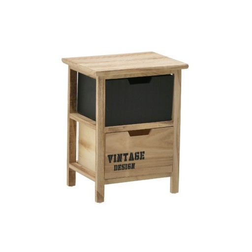 Comoda Tenbo, Inart, 34x25x44 cm, MDF, natural/negru