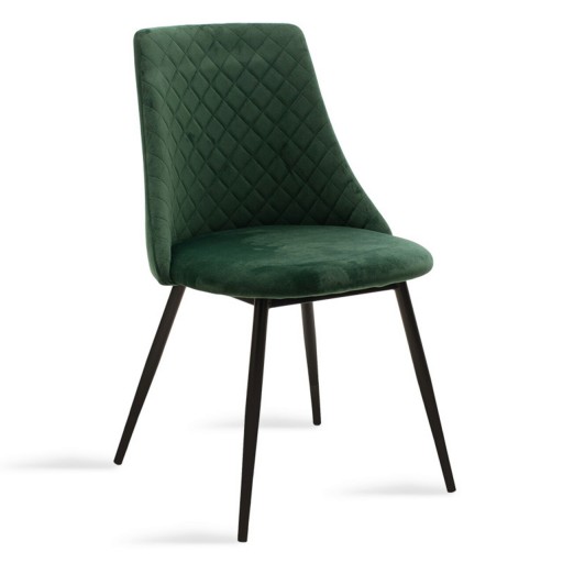 Scaun Giselle, Pakoworld, 51x52x82 cm, catifea/metal, verde