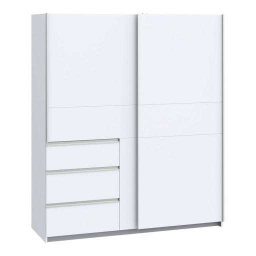 Dulap pentru haine Gotion, Pakoworld, cu 2 usi, 200x61x200.5 cm, PAL/aluminiu, alb
