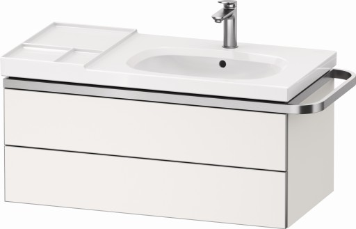 Dulap baza suspendat Duravit Aurena 984 x 492mm pentru lavoar cu doua sertare orientare drepta inclus portprosop alb mat