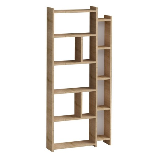 Bibliotecă în culoare naturală cu aspect de lemn de stejar 65x150 cm Momo – Kalune Design