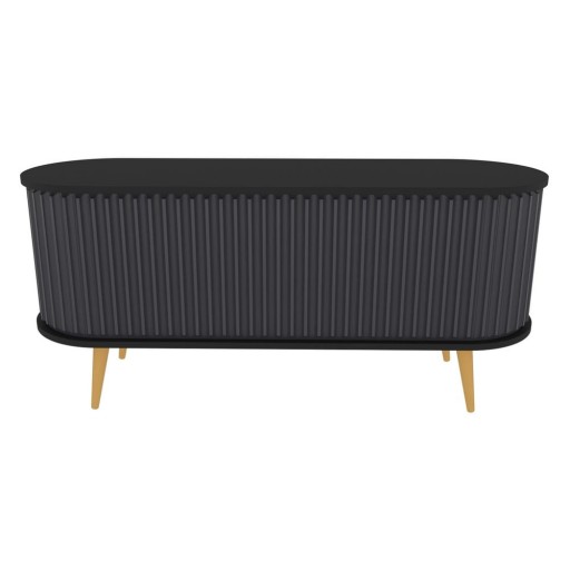 Comodă TV negru-gri antracit 140x64 cm Stor – Kalune Design