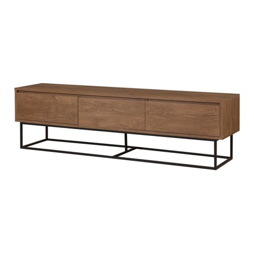 Comodă TV în culoare naturală cu aspect de lemn de nuc 180x50 cm Rodez – Kalune Design