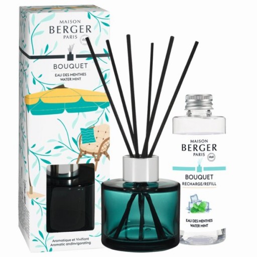 Difuzor parfum camera Maison Berger Summer Mini-bouquet Verte cu parfum Eau des Menthes 80ml