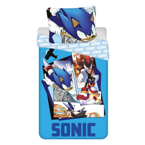 Lenjerie de pat pentru copii din bumbac pentru pat de o persoană 140x200 cm Sonic – Jerry Fabrics