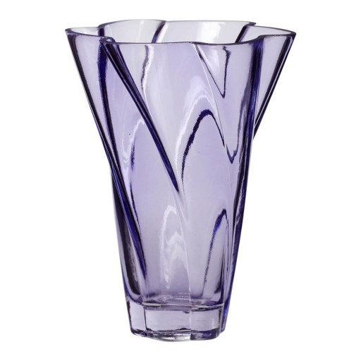Vază mov din sticlă lucrată manual (înălțime 18 cm) Bloom – Hübsch