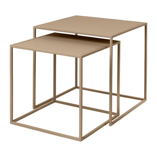 Măsuțe de cafea bej 2 buc. din metal 40x40 cm Fera – Blomus