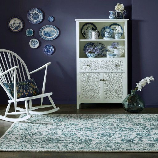 Covor Yasmin Ivory/Blue, Flair Rugs, 160x230 cm, lana, ivoriu/albastru