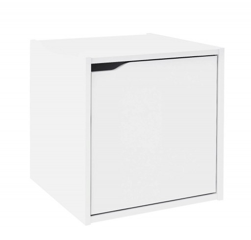 Raft modular Composite Cube W-Door, Bizzotto, 35x35x35 cm, PAL/MDF, alb