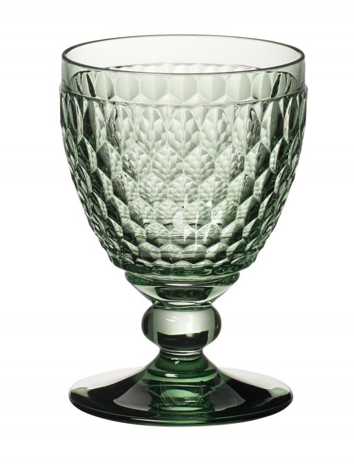 Set 4 pahare de vin rosu, Villeroy &amp; Boch, Boston, 310 ml, sticla cristal, verde