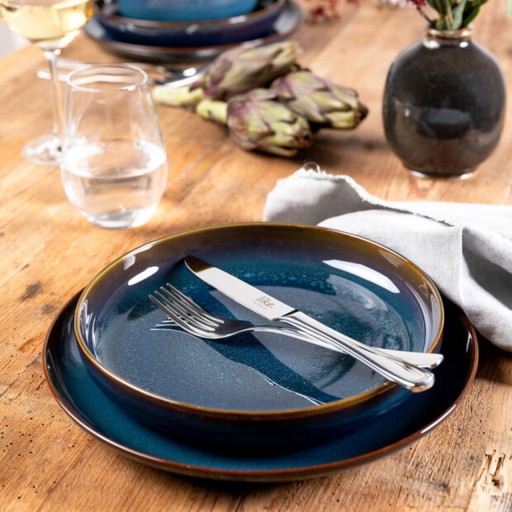 Set de masa 6 piese, Like Villeroy &amp; Boch, Crafted Denim, portelan premium, albastru