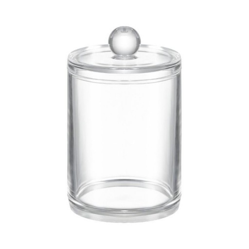 Cutie rotunda pentru betisoare de urechi Beauty, Jotta, 7x11 cm, plastic, transparent