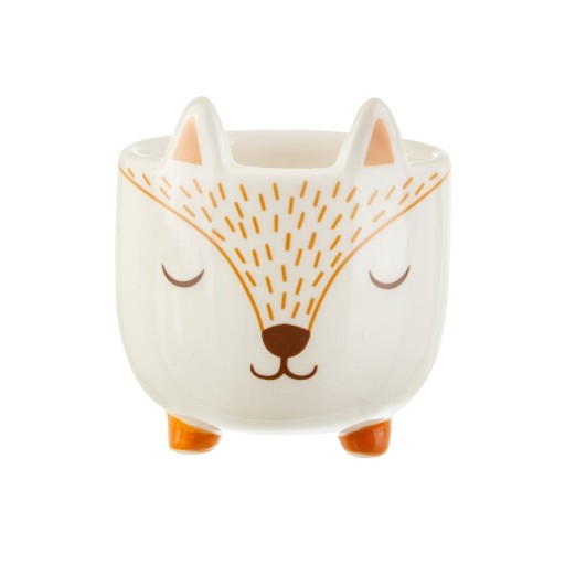 Ghiveci decorativ din piatră pictată manual ø 7 cm Woodland Fox – Sass & Belle